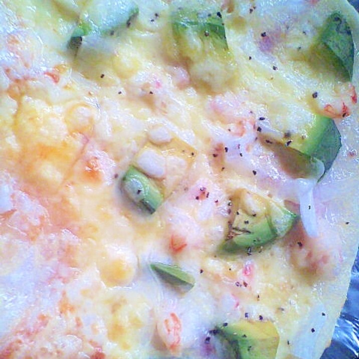 エビアボカドピザ トッピング レシピ 作り方 By ムーミンママ24 楽天レシピ